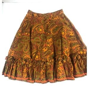Vintage Hand Made Skirt - one of a kind size Small - Paisley